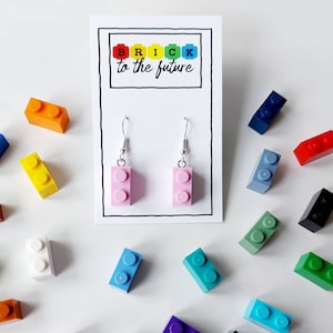 1x2 Brick Drop Earrings * Unique Unusual Christmas Gifts * Secret Santa Ideas * Valentines Day Presents * Jewellery * Made with Lego®