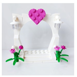 Wedding Arch for Minifigures Bride and Groom Cake Toppers Customised Personalised Made with Lego® Gay Lesbian Gifts Decorations image 1