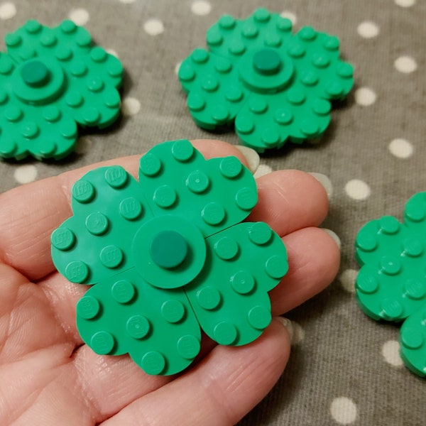 Four Leaf Clover Brooches Pins Badges Necklaces * Unique Unusual Irish Gifts * St Patrick's Day Gift Ideas * Made with Lego® * Shamrocks *