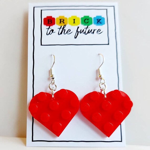 Personalised Heart Drop Earrings * Unique Unusual Christmas Gifts