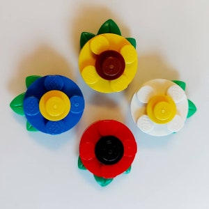 Flower Pin Badge Brooch* Unique Unusual Christmas Gifts * Secret Santa Ideas * Made with Lego® * Presents Quirky Floral Jewellery * Flowers
