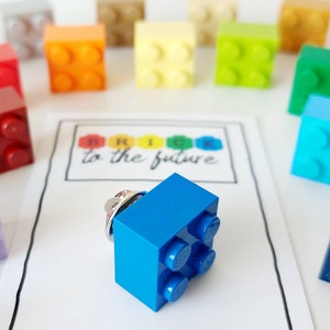 Brick Pin Badge Brooch * Unusual Christmas Gifts * Made with Lego® * Birthday Ideas * Presents * Quirky Blocks Jewellery * 2x2