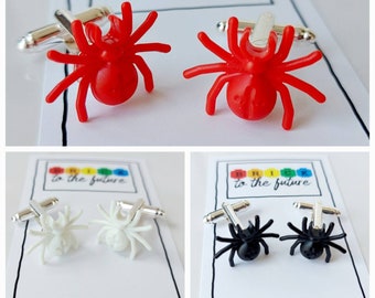 Spider Cufflinks * Unusual Christmas Gifts * Secret Santa Halloween Ideas * Made with Lego® * Presents Cuffs * Fathers Day Jewellery