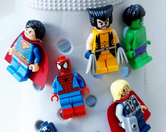 Superheroes Minifigures Shoe Charms Studs * Unique Unusual Christmas Gift Ideas * Jibbitz * Xmas Gifts Presents * For Crocs Clogs *