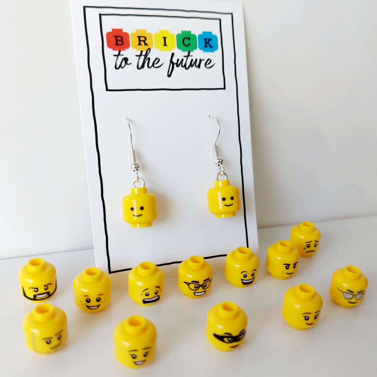 Druppeloorbellen met minifiguurhoofden * Unieke, ongebruikelijke kerstcadeaus * Ideeën voor Secret Santa * Ideeën voor verjaardagscadeaus * Sieraden * Gemaakt met Lego®