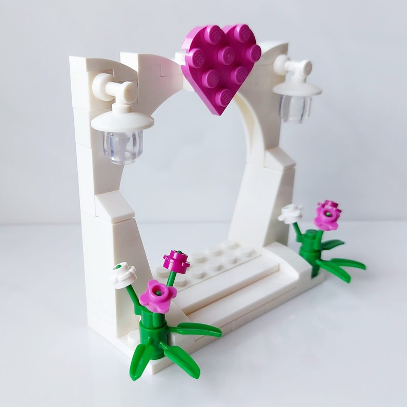 Wedding Arch for Minifigures Bride and Groom Cake Toppers Customised Personalised Made with Lego® Gay Lesbian Gifts Decorations image 3