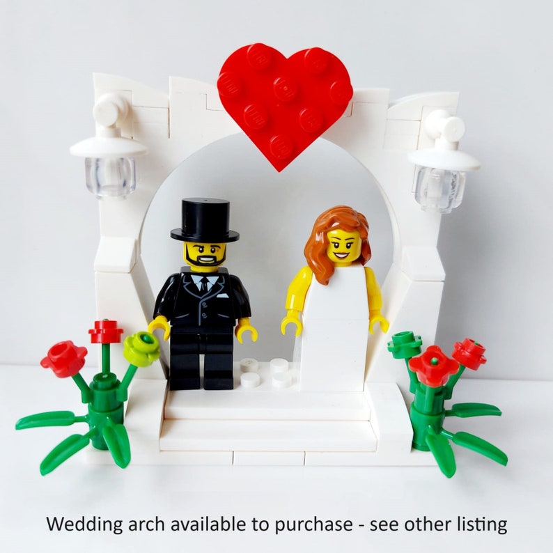 Wedding Minifigures Bride and Groom Cake Toppers Customised Personalised Made with Lego® Gay Lesbian Favours Favors Gifts image 6