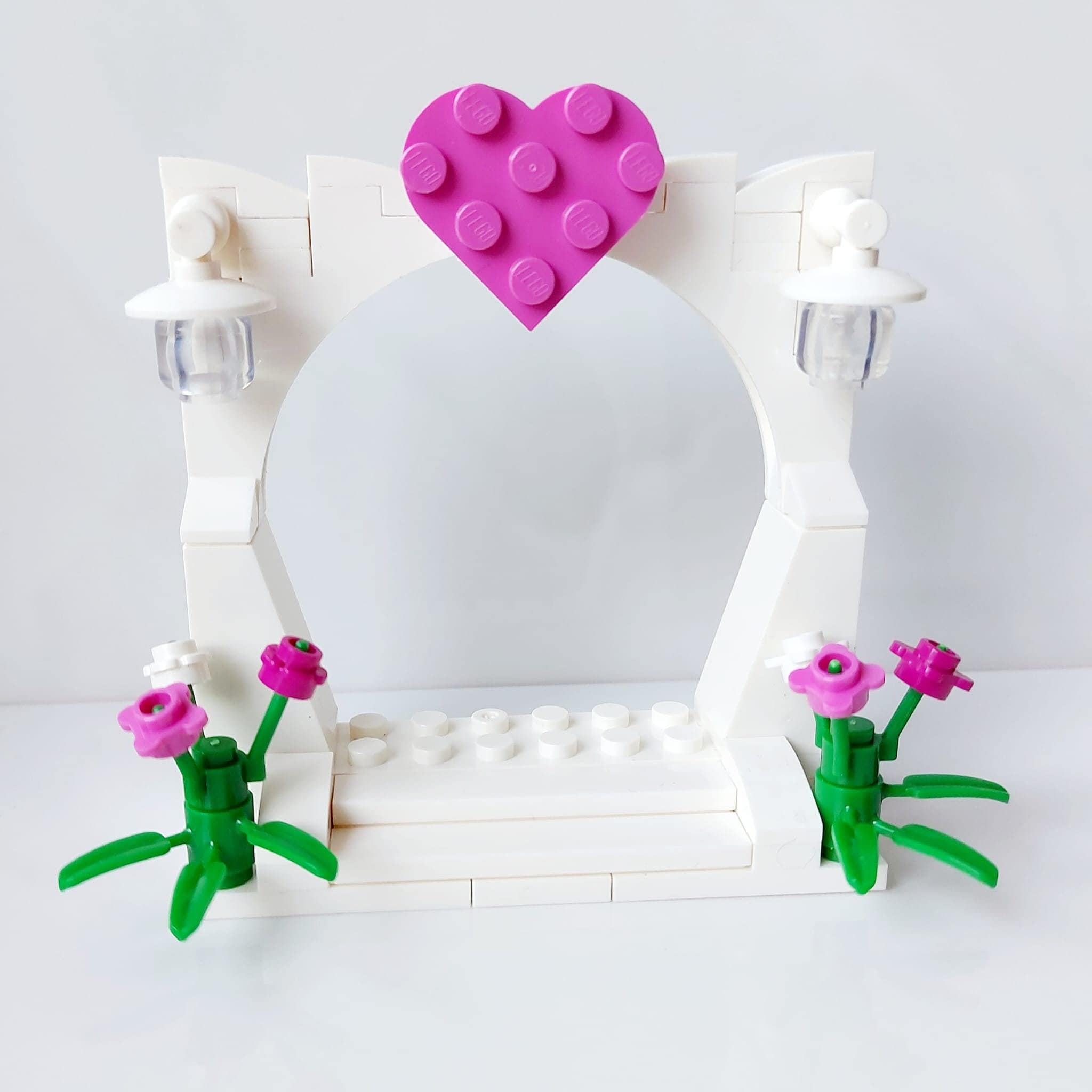 Wedding Arch for Minifigures Bride and Groom Cake Toppers