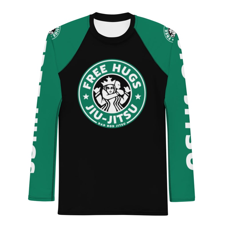BJJ Free Hugs With Starbucks Choke Out Rash Guard - Etsy