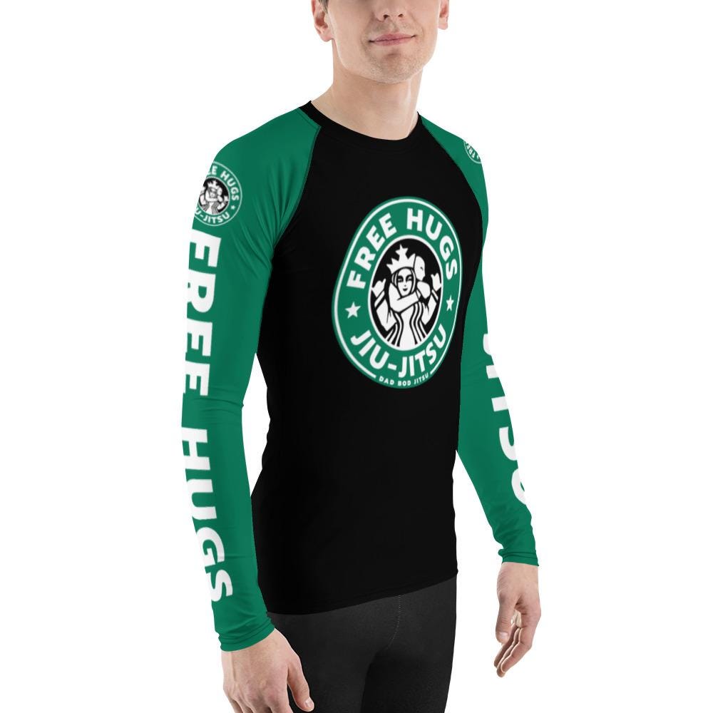 BJJ Free Hugs With Starbucks Choke Out Rash Guard - Etsy