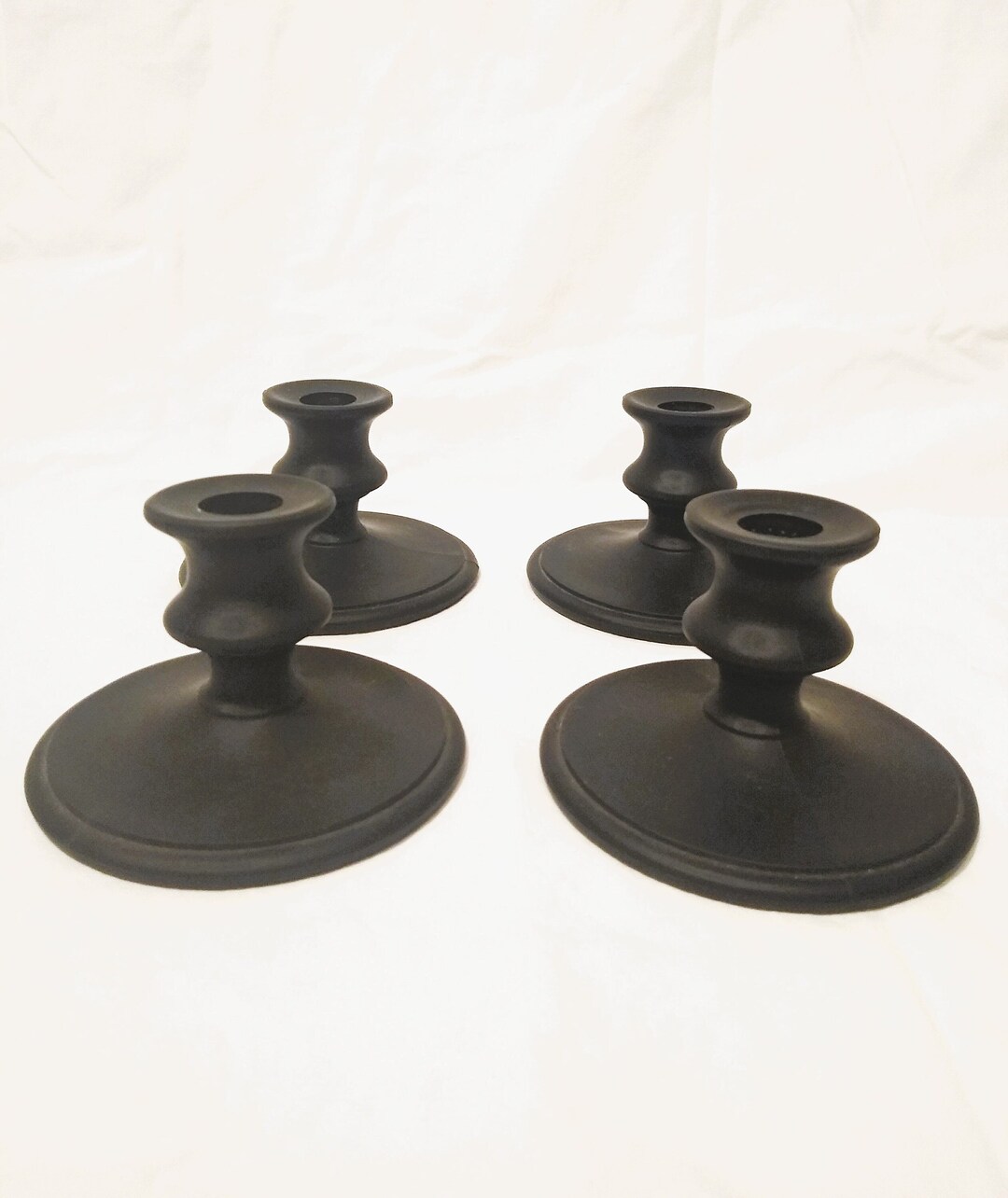 Vintage Candle Holders Black Metal Candle Holders Set of 4 for Etsy