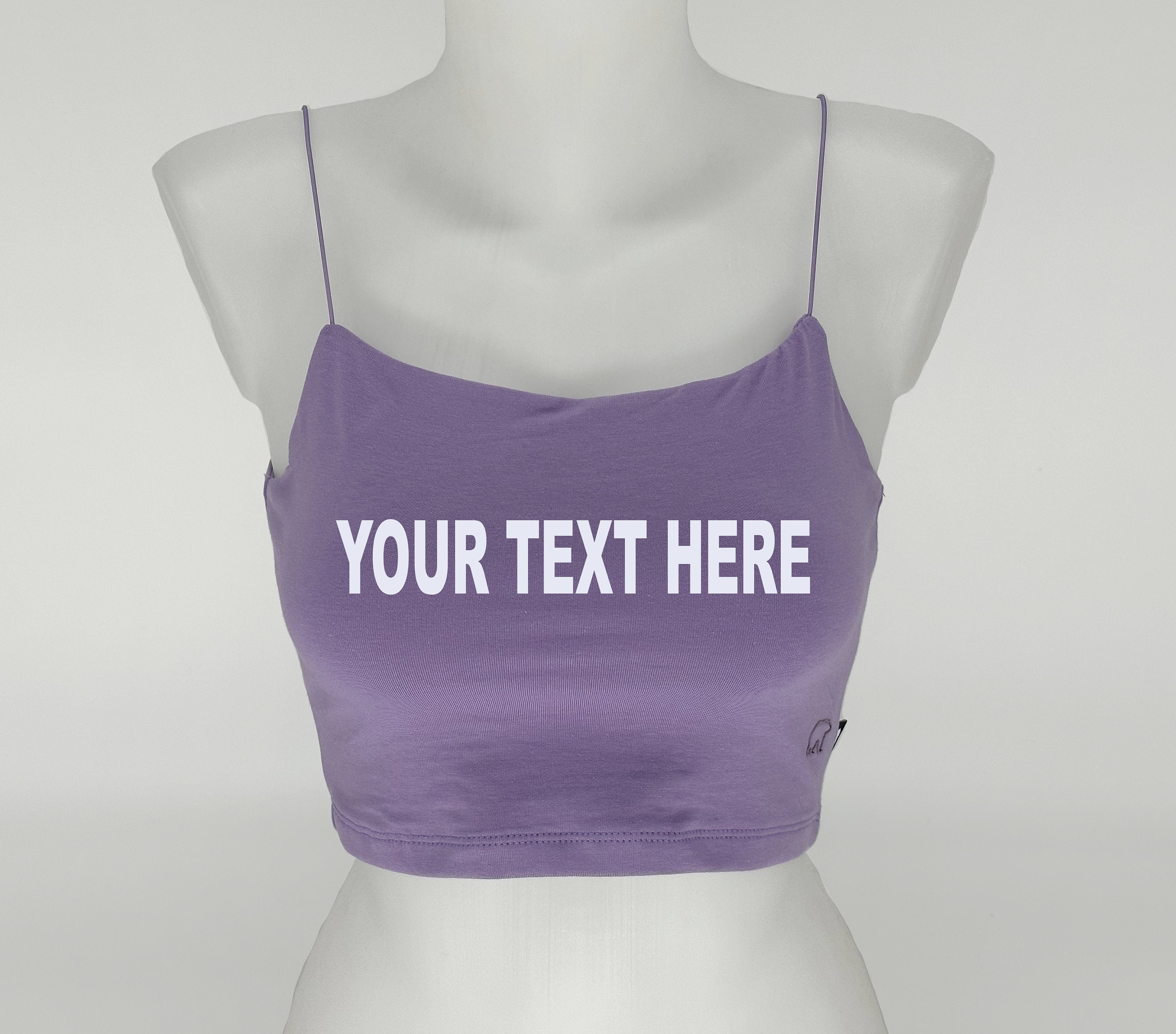 Cute Star Crop Top T-Shirt - Lilac Purple