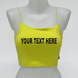 Yellow Top,  Custom Crop Tops, Personalized, Crop Tops for Women, Custom Women Crop Tops, Crop Top Custom, Linen Bra, Yoga Top,