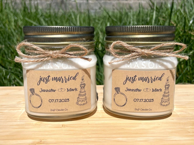 Personalized Wedding Gift Box Wedding Candle Gift Box Two 8 Oz. Soy Wax