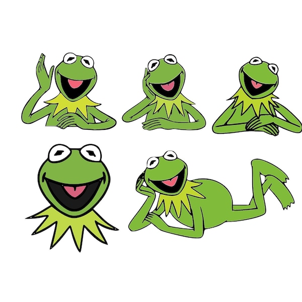 Kermit the frog svg, Kermit svg, Frog kermit svg, Kermit the frog puppet