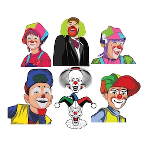 The Clown SVG, Clown Bundle PNG, Funny Clown SVG Bundle