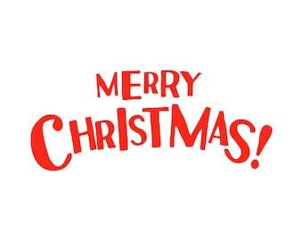 メリークリスマス文字 SVG、メリークリスマス赤い文字
