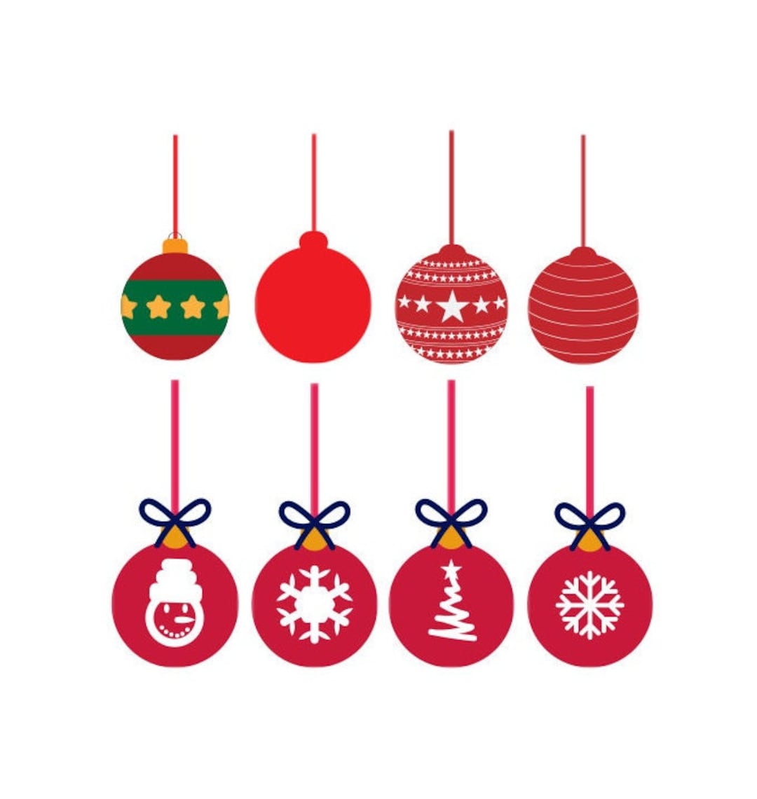 Christmas Ornaments SVG Bundle Cut File Christmas Ornaments Etsy