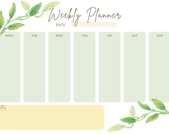 Daily Planner Printable to Do List PORTRAIT Layout W/ White - Etsy