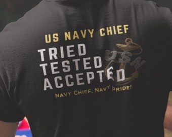 US Navy Chiefs Mess Type III ondershirt | Geprobeerd Getest Geaccepteerd | Marine trots | CPO-seizoen | Hoofdonderofficier | Marinechefs