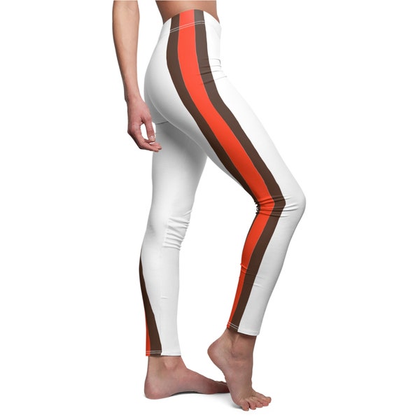 2023 Cleveland Football New White Uniform Cut & Sew Casual Leggings | Mens Yoga | Womens Leggings | Mens Tights | Football Pants