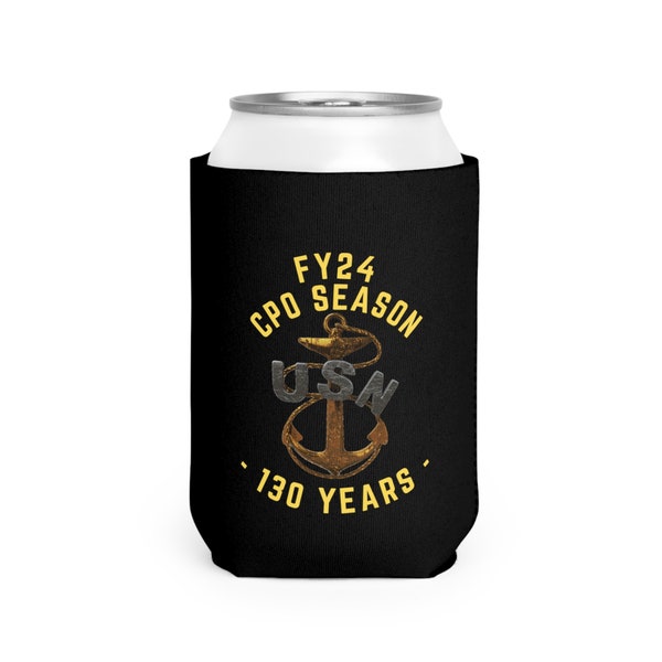 FY24 CPO Season Can Cooler Sleeve | Navy Chief Initiation | Beer Coozy | Chief Pride