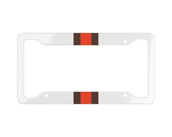 Cleveland Football Fans White Jersey License Plate Frame | License Plate Holder | Cleveland Fans | Cleveland Gameday Gear