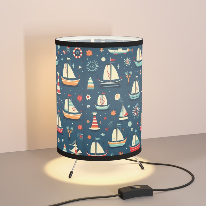 Little Lights Sailboat Lamp in Multicolour (19.5x24x5.5 cm)