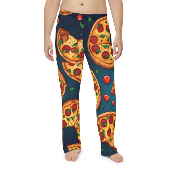 Men's Pajama Pizza Pants | Pizza PJs | Pizza Pattern Pant | Gift Ideas for Him | Funny Gift for Pizza Lovers | Pizza Clothes