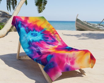 Beautiful Tie Dye Beach Towel