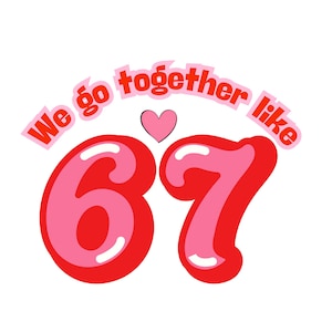 Vi går tillsammans som 6-7 SVG | T-shirtdesign för par | Alla hjärtans dag-klippfil | Cricut & Silhouette Digital DIY-present till honom och henne