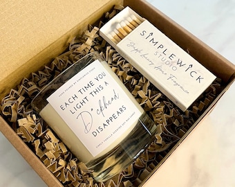 Coffret cadeau de bougies D*ckhead - D*ckhead disparaît - Cadeau de bougie drôle pour un ami - Bougie parfumée à la vanille