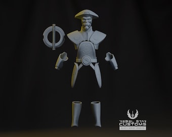 1:12 Scale 5'th Brother Inquisitor Upgrade Kit Star Wars Black