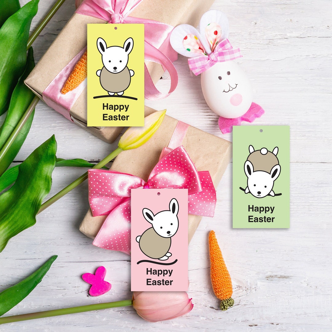 Printable Easter Bunny Tags Set of 3 - Etsy