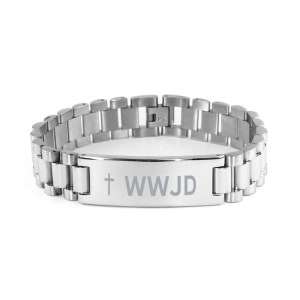 Mens WWJD Bracelet, What Would Jesus Do, Christian, Jesus