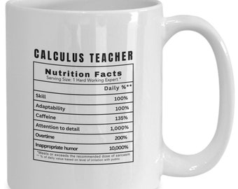 Calculus Teacher Gifts, Calculus Teacher Appreciation, Calculus Teacher Mug, Calculus Teacher Gift Idea