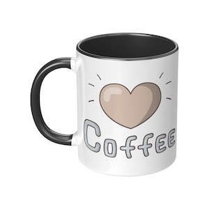 Coffee Mug, Love Coffee Mug, Christmas Gift Idea, Coffee for her, Gift for her, Gift for Mom, gift for grandma, heart Coffee, coffee cup