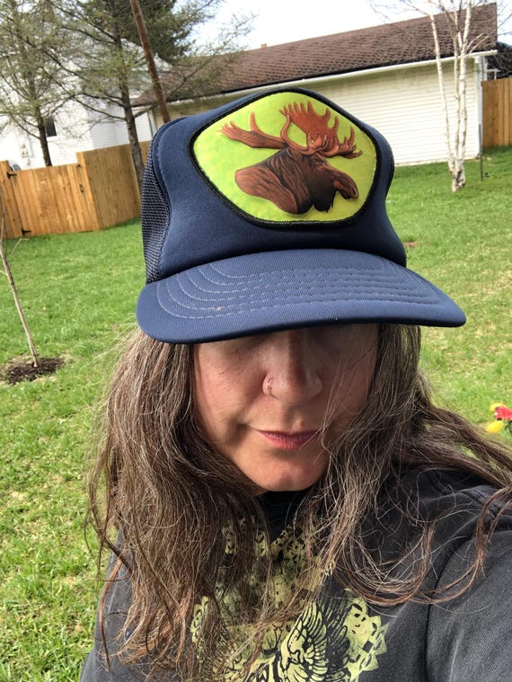 Totally rad Moose Patch Trucker Hat SnapBack 3D w… - image 9