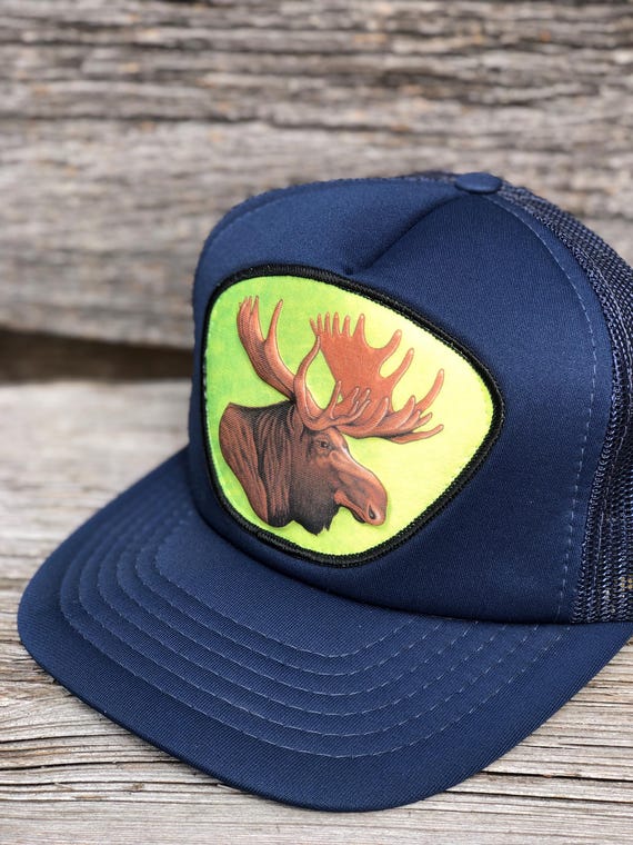 Totally rad Moose Patch Trucker Hat SnapBack 3D w… - image 1