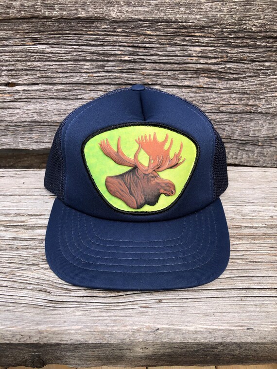 Totally rad Moose Patch Trucker Hat SnapBack 3D w… - image 2