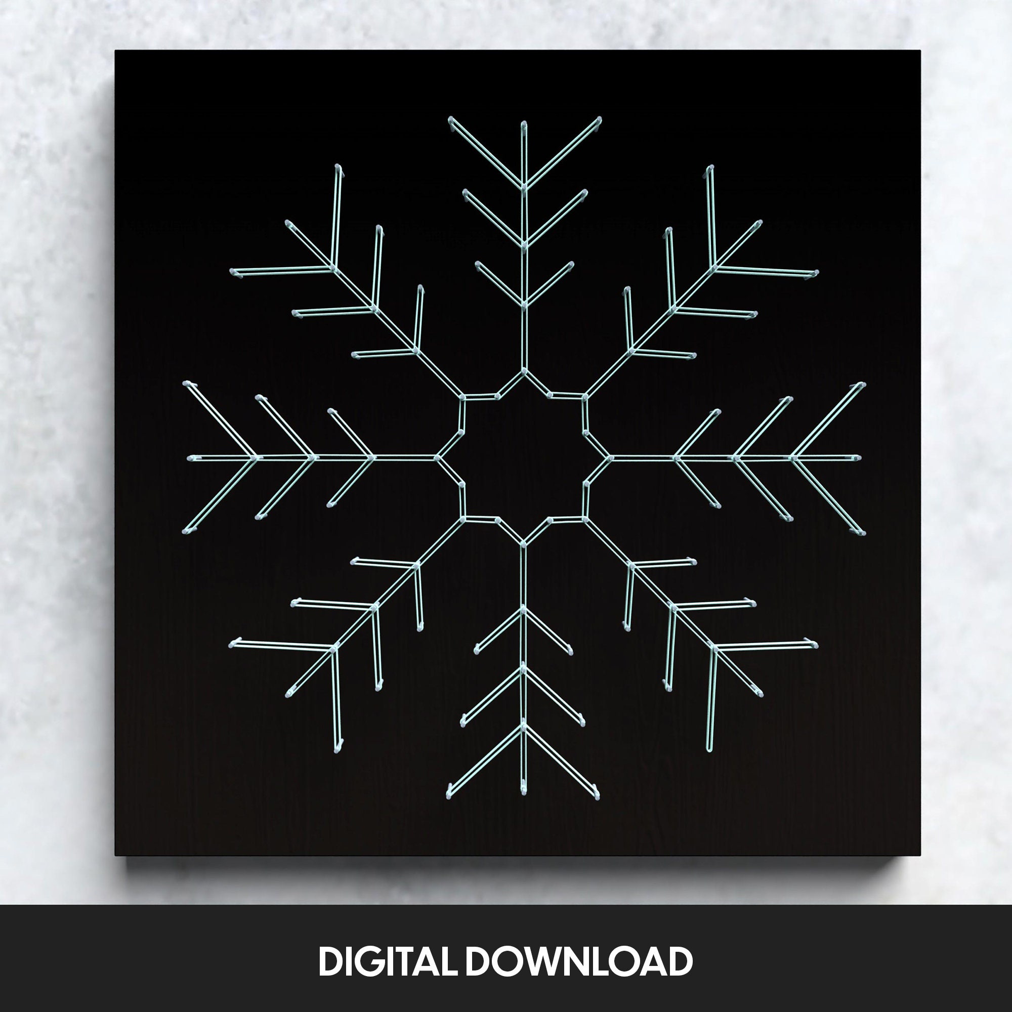 Classic Snowflake - DIY String Art Pattern, Create Thread Art for the ...