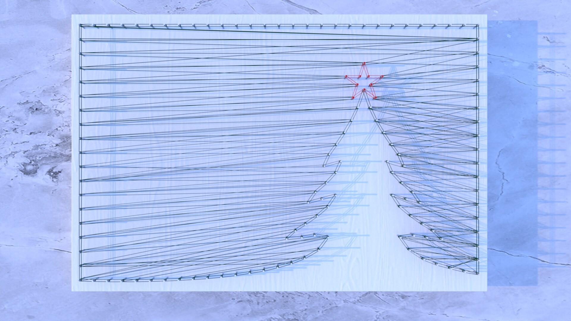 Christmas Tree - DIY String Art Pattern, Create Thread Art for the Xmas ...