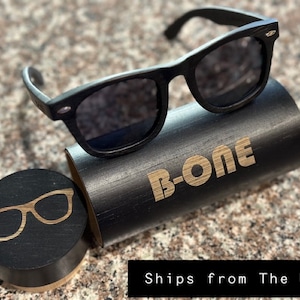 Bamboo Sunglasses for Men & Women B-ONE | Polarized 400 UV Sunglasses | 100% Natural Bamboo Handmade Frame