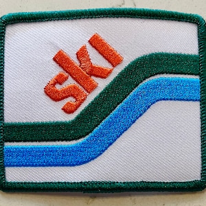 Retro Ski Orange Lime Soda Pop Double Cola Embroidered Iron-On Patch 3&quot; x 2.5&quot; Sew Hat Cap Jacket Vintage Advertising Evansville