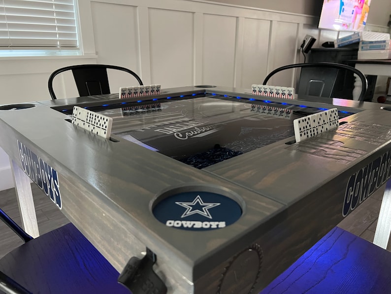 Custom Dallas Cowboys Domino Table Etsy