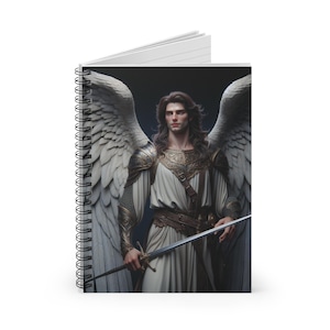 Elegant Angel Spiral Notebook - Ruled Line, Inspirational Journal, Religious Gift, Modern Decor, Christian Notebook, Writing Journal