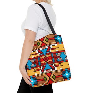 Southwestern Tote Bag - Navajo-Stil Carryall für Southwestern-Liebhaber, Markttasche mit Stammesmuster, Schultertasche, Boho Strandtasche, Ethnic
