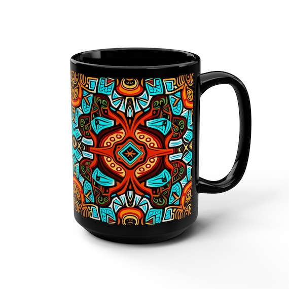 Tazza da caffè tribale azteco vintage etnico per il tuo motivo