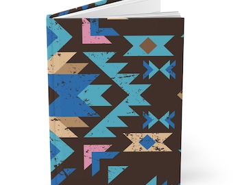 Southwestern Hardcover Journal, Desert Notebook, Native Diary, Tribal Writing Book, Boho Notepad, Geometric Sketchbook, Birthday Gift
