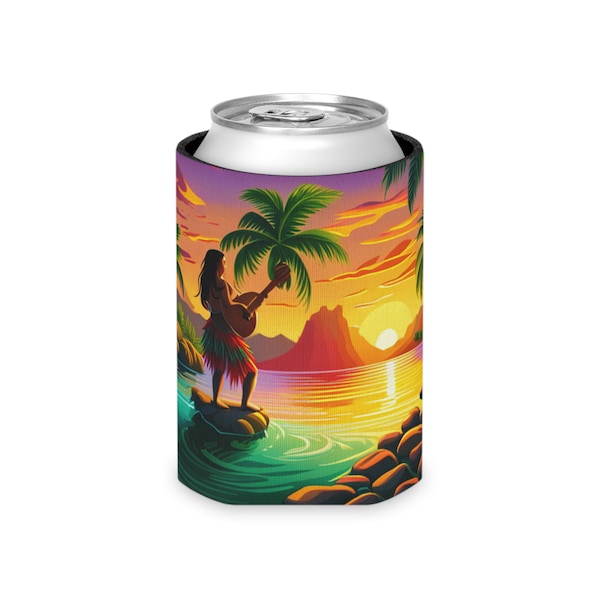 Can Cooler, Hawaiian luau cooler, Polynesian cooler, Indigenous cooler, tropical cooler, party cooler, cooler gifts, gift for home